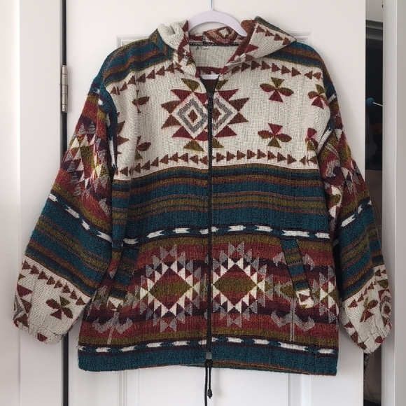 Jackets & Blazers - Aztec Print Soft Jacket Or Hoodie